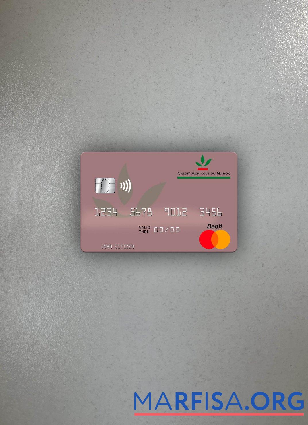 Realistic Morocco Crédit Agricole du Maroc mastercard photolook front real example